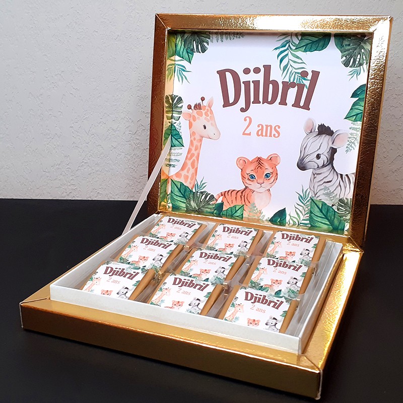 Boite chocolats Safari - jungle